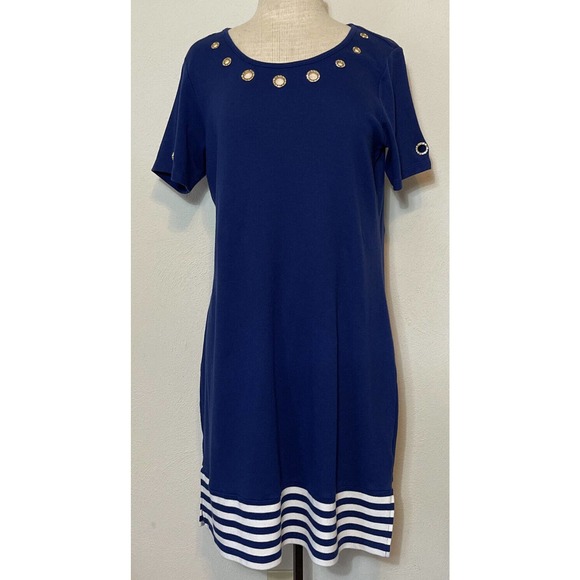 QUACKER FACTORY Women’s M Navy Cotton Polyester Casual Dress - Picture 1 of 6
